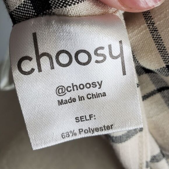 NEW CHOOSY crop top plaid power moves‎ back zip bandeau 8 - Picture 7 of 7